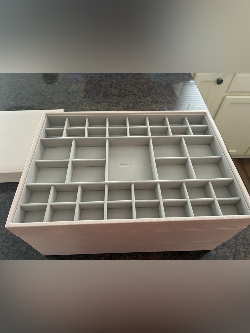The Container Store Stackers Supersize Blush Pink Jewelry Storage Box - Picture 2 of 3